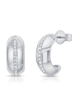 0.49CT DIAMOND HOOP EARRINGS