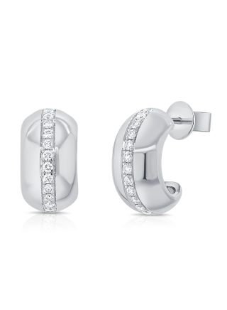 0.36CT DIAMOND HOOP EARRINGS