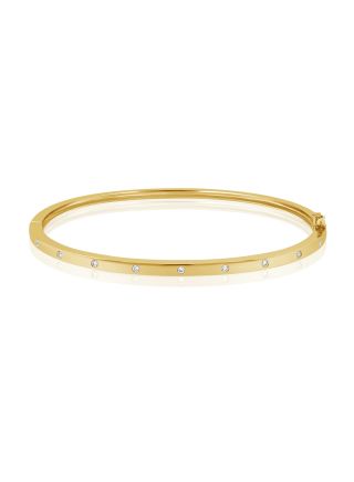 0.12CT DIAMOND BEZEL SET BANGLE