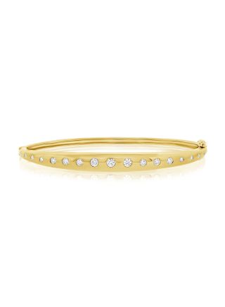 .56CT DIAMOND BEZEL SET BANGLE