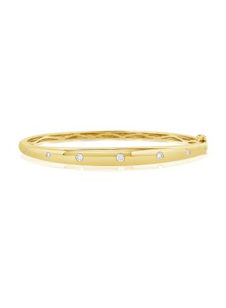 .25CT DIAMOND BEZEL SET BANGLE