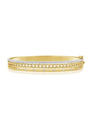.60CT DIAMOND LINK BANGLE