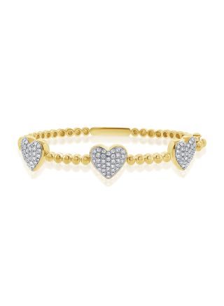 1.28CT DIAMOND HEART BANGLE