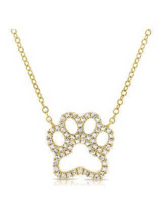 .17CT DIAMOND PAW NECKLACE