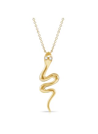 .03CT DIAMOND SNAKE PENDANT NECKLACE