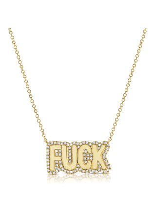 .28CT DIAMOND FUCK PENDANT NECKLACE