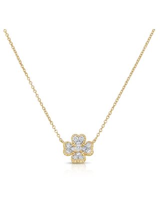 .45 DIAMOND CLOVER PENDANT NECKLACE
