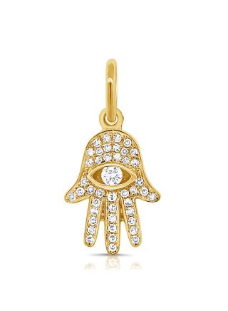 .15CT DIAMOND HAMSA PENDANT