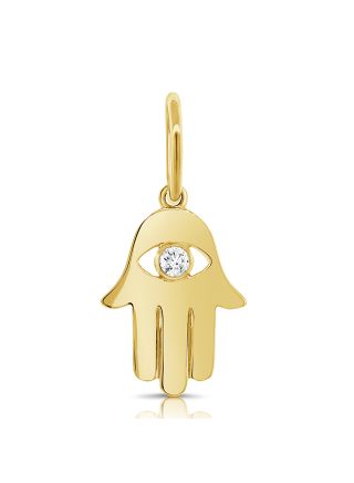 .03CT DIAMOND HAMSA PENDANT