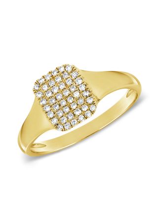 .11CT DIAMOND SQUARE PINKY RING