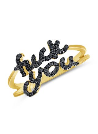 .21CT BLACK DIAMOND FUCK YOU RING