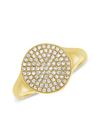.26CT DIAMOND PAVE DISC PINKY RING