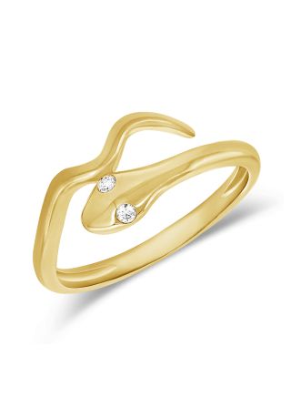 .03CT DIAMOND SNAKE WRAP RING