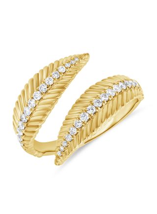.32CT DIAMOND LEAF WRAP RING