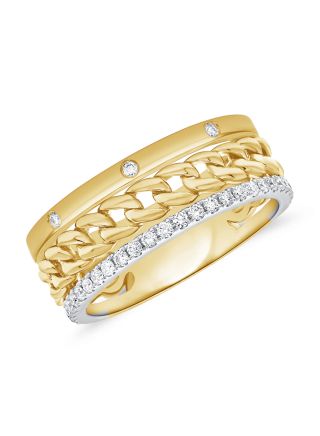 .30CT DIAMOND LINK CHAIN RING