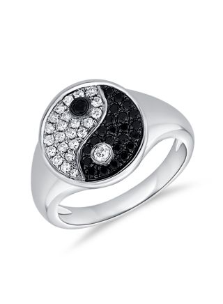 .35CT BLACK DIAMOND PINKY RING