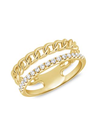 .21CT DIAMOND LINK CHAIN RING