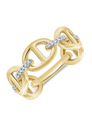 0.05CT DIAMOND MARINER LINK RING