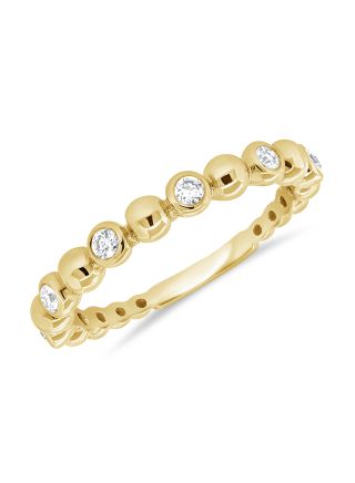 0.19CT DIAMOND BALL BEZEL SET RING