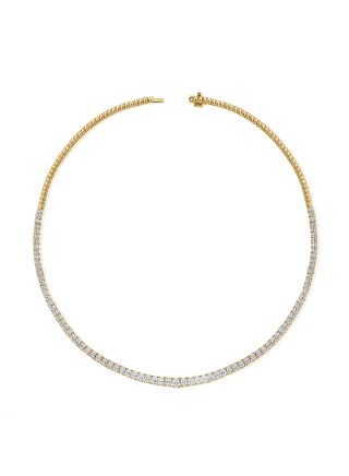 9.70CT OVAL SHAPE DIAMOND TENNIS NECKLACE