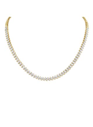 9.09CT MARQUISE SHAPE DIAMOND TENNIS NECKLACE
