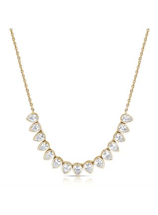 2.21CT PEAR SHAPE DIAMOND BEZEL SET NECKLACE