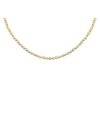 1.56CT MARQUISE SHAPE DIAMOND BEZEL TENNIS NECKLACE