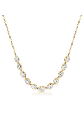 1.69CT PEAR SHAPE DIAMOND BEZEL SET NECKLACE