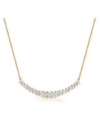 2.76CT EMERALD SHAPE DIAMOND NECKLACE