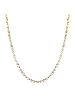 3.06CT EMERALD SHAPE DIAMOND NECKLACE