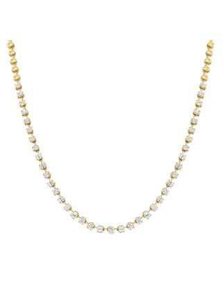 2.39CT OVAL SHAPE DIAMOND FOUR PRONG TENNIS NECKLACE