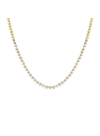 2.76CT EMERALD SHAPE, OVAL SHAPE AND PEAR SHAPE DIAMOND NECKLACE