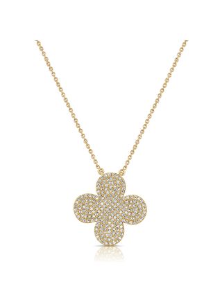 .50CT DIAMOND CLOVER PENDANT NECKLACE