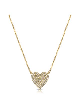 .22CT DIAMOND PAVE HEART PENDANT NECKLACE