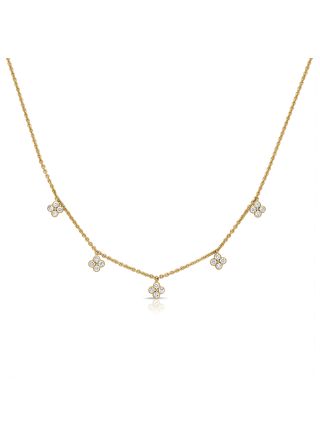 .40CT DIAMOND CLOVER STATION NECKLACE