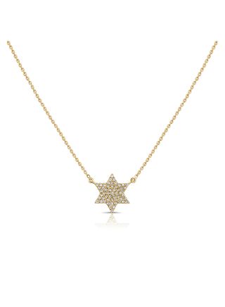 .16CT DIAMOND STAR OF DAVID PENDANT NECKLACE
