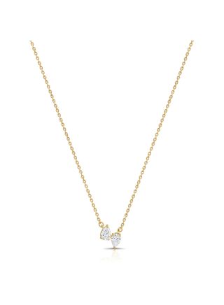 0.30CT PEAR SHAPE DIAMOND PENDANT NECKLACE