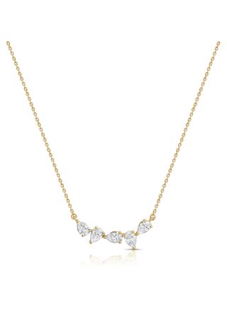 0.82CT PEAR SHAPE DIAMOND PENDANT NECKLACE