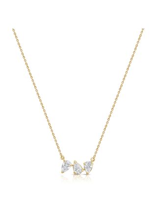0.61CT PEAR SHAPE DIAMOND PENDANT NECKLACE