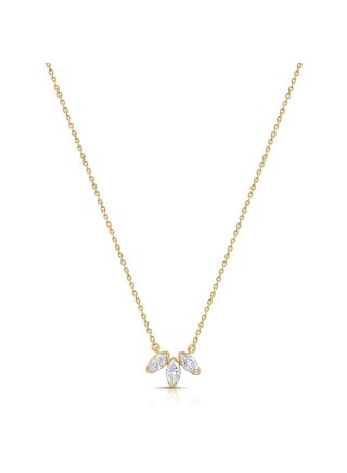 0.33CT MARQUISE SHAPE DIAMOND PENDANT NECKLACE