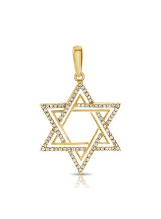 .33CT DIAMOND STAR OF DAVID PENDANT