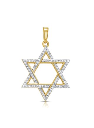 .24CT DIAMOND STAR OF DAVID PENDANT