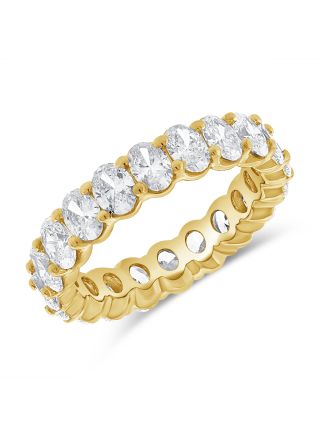3.34CT OVAL SHAPE DIAMOND ETERNITY RING