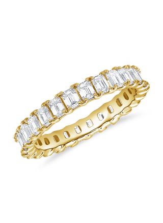 2.32CT EMERALD SHAPE DIAMOND ETERNITY RING