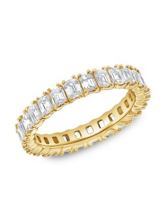 2.44CT EMERALD SHAPE DIAMOND ETERNITY RING