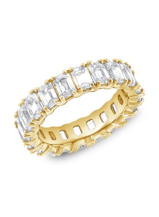 5.29CT EMERALD SHAPE DIAMOND ETERNITY RING