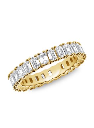 2.97CT EMERALD SHAPE DIAMOND ETERNITY RING