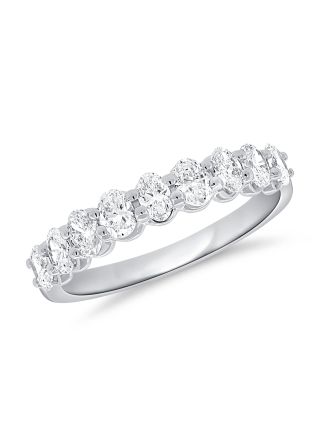.90CT OVAL SHAPE DIAMOND HALFWAY RING