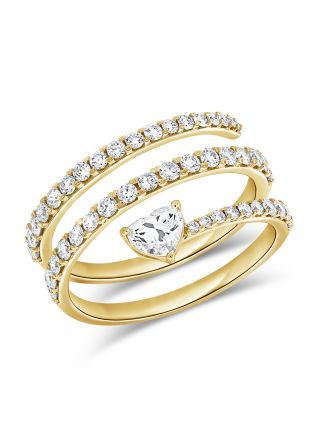 .93CT DIAMOND HEART WRAP RING