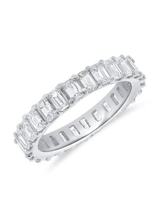 2.66CT EMERALD SHAPE DIAMOND ETERNITY RING